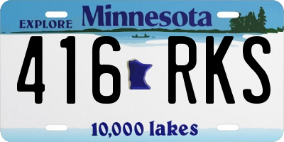 MN license plate 416RKS