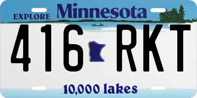 MN license plate 416RKT