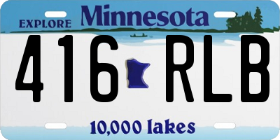 MN license plate 416RLB