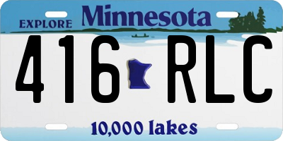 MN license plate 416RLC