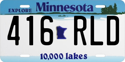 MN license plate 416RLD