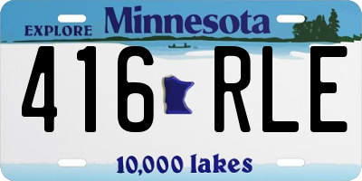 MN license plate 416RLE