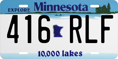 MN license plate 416RLF