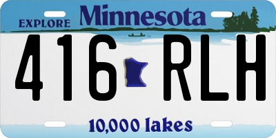 MN license plate 416RLH