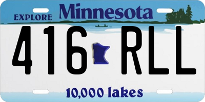 MN license plate 416RLL