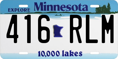 MN license plate 416RLM