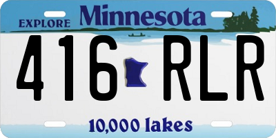 MN license plate 416RLR
