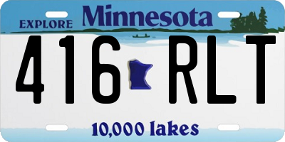 MN license plate 416RLT