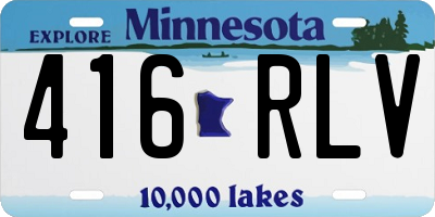MN license plate 416RLV