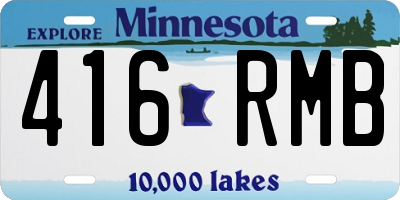 MN license plate 416RMB