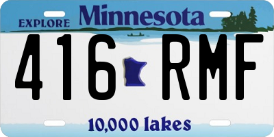 MN license plate 416RMF