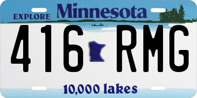 MN license plate 416RMG