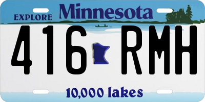 MN license plate 416RMH