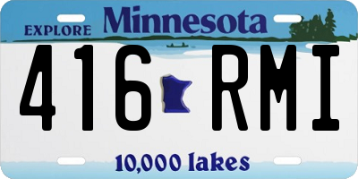 MN license plate 416RMI