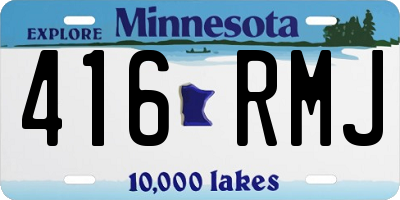 MN license plate 416RMJ