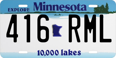 MN license plate 416RML
