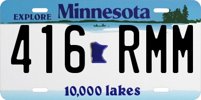 MN license plate 416RMM