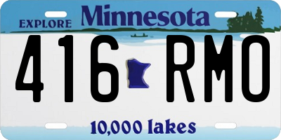 MN license plate 416RMO