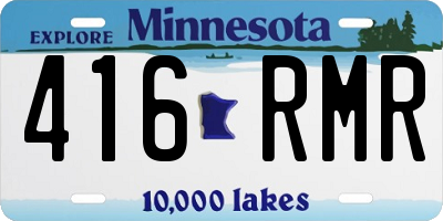 MN license plate 416RMR