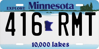 MN license plate 416RMT
