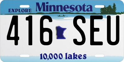 MN license plate 416SEU