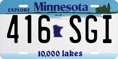 MN license plate 416SGI