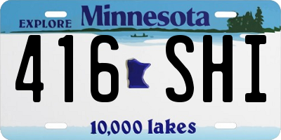 MN license plate 416SHI
