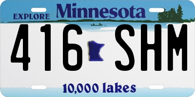 MN license plate 416SHM