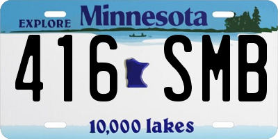 MN license plate 416SMB