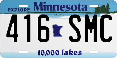 MN license plate 416SMC