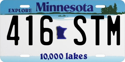 MN license plate 416STM