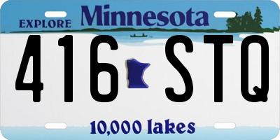 MN license plate 416STQ