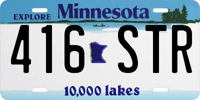 MN license plate 416STR
