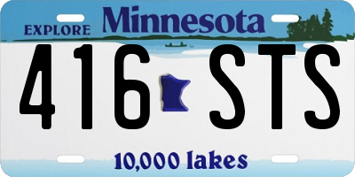 MN license plate 416STS