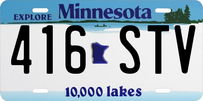 MN license plate 416STV