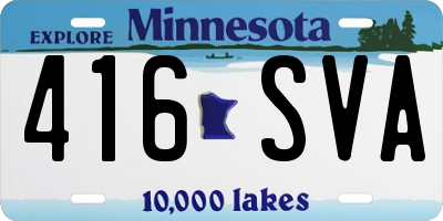 MN license plate 416SVA