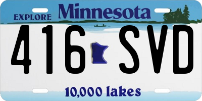 MN license plate 416SVD