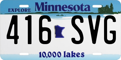 MN license plate 416SVG
