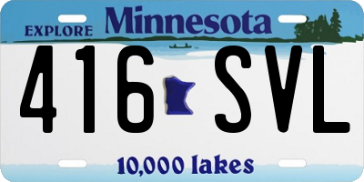 MN license plate 416SVL