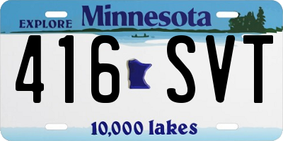 MN license plate 416SVT