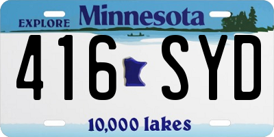 MN license plate 416SYD