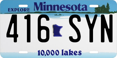 MN license plate 416SYN