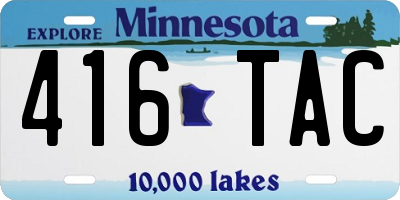 MN license plate 416TAC