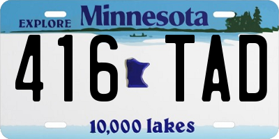 MN license plate 416TAD