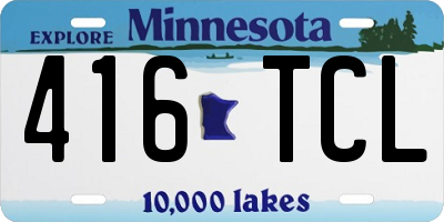 MN license plate 416TCL