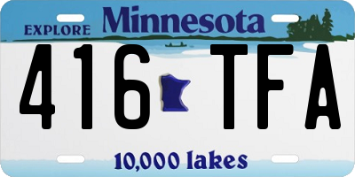 MN license plate 416TFA