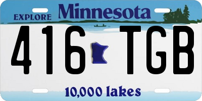 MN license plate 416TGB