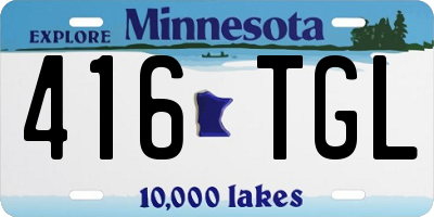 MN license plate 416TGL