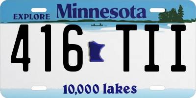 MN license plate 416TII