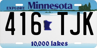 MN license plate 416TJK